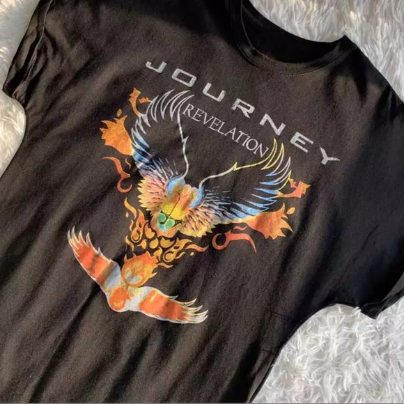 S-L Vintage Grunge 🌗 Journey Graphic Tunic TeeNew - Picture 4 of 9